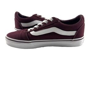 Vans Old Skool Women Size‎ 6 Maroon White Athletic Casual Shoes Sneakers 500714